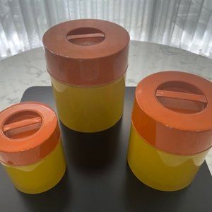 3 San Francisco Counterpoint Metal Canister Set Vintage (Japan)